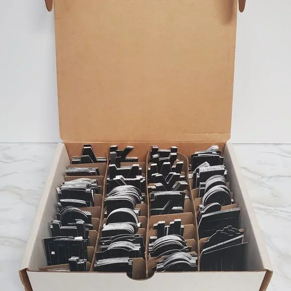 Box of 2-inch Blacky Vinyl Peel and Stick Letters and Numbers