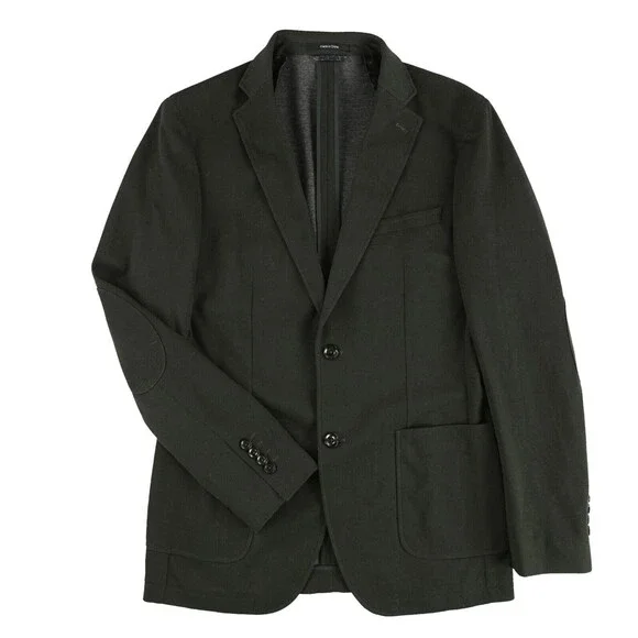 bar III Slim-Fit Knit Sport Coat blazer size 40R dark Green casual soft tailored