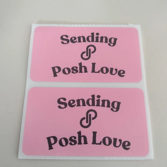 💙100 Sending Posh Love- Shipping Labels Thermal Packaging Sticker 2.25