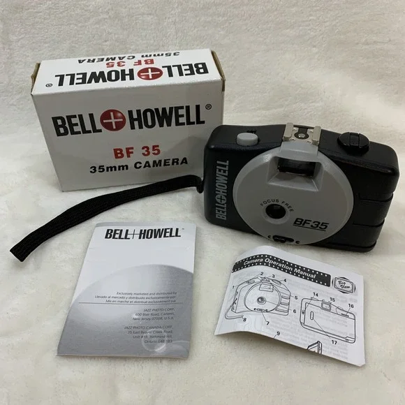 New Bell Howell BF 35 Big‎ Finder 35mm Camera Redeye reduction auto focus flash