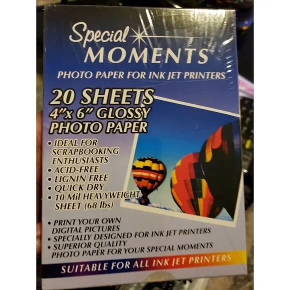 SPECIAL MOMENTS Glossy Photo Paper for Ink Jet, 4