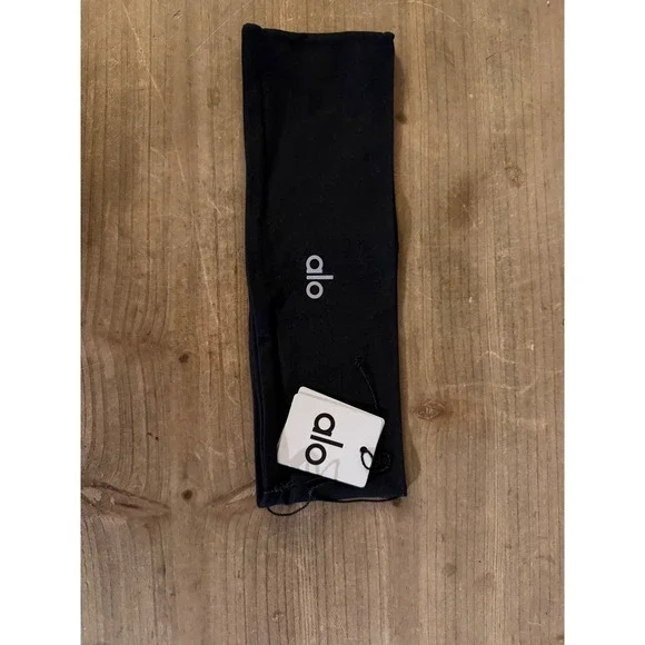 Alo Yoga Goddess Headband Black Wide Athletic Hair Band A0518U NEW