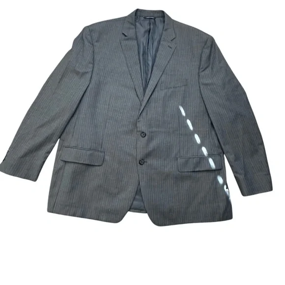 Ralph By Ralph Lauren Jacket Mens 50R Grey striped Wool Canada 3 Button