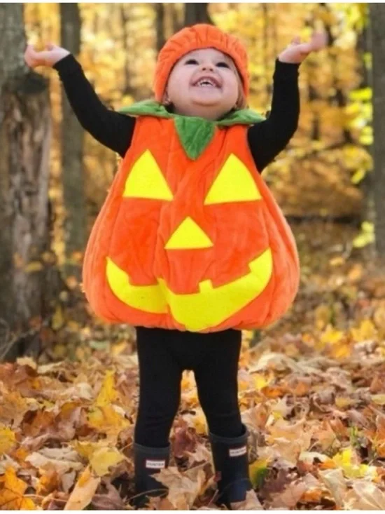 Pottery Barn Kids Pumpkin Bubble Costumes Glow in the dark Halloween 3T
