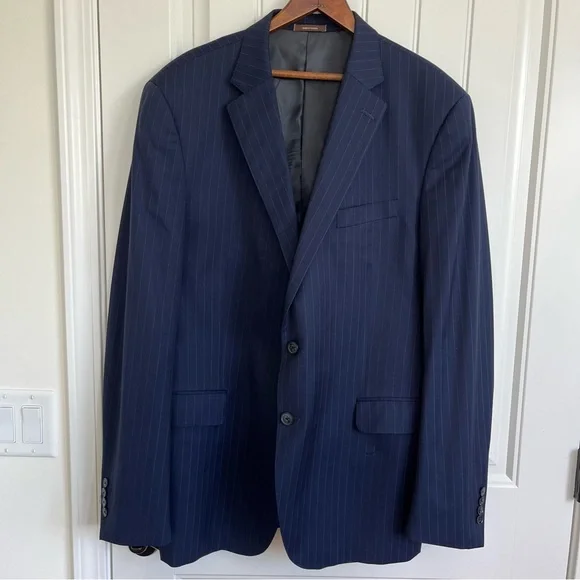 Peter Millar Men’s Navy Striped Jacket Blazer‎ Sport Coat 46T
