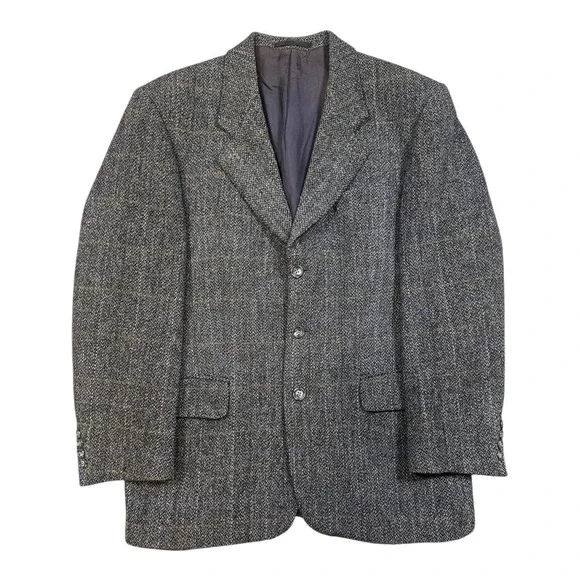 Prestige‎ Harris Tweed Mens Sport Coat Blazer 42R Wool Tweed Vintage Prestige