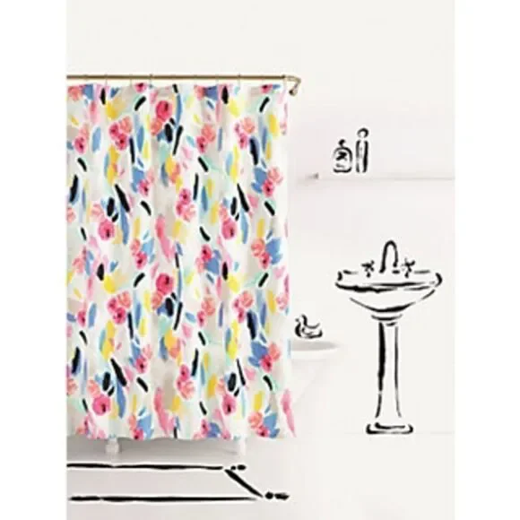 Kate Spade PaintBall Floral Shower Curtain