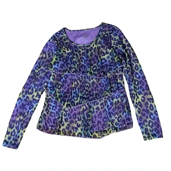 Justice ruffle long sleeve top for girls, size 12