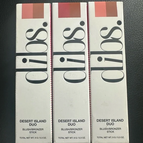 Dibs Desert Island Duo Blush/Bronzer Stick - Pink, Brown, Tan