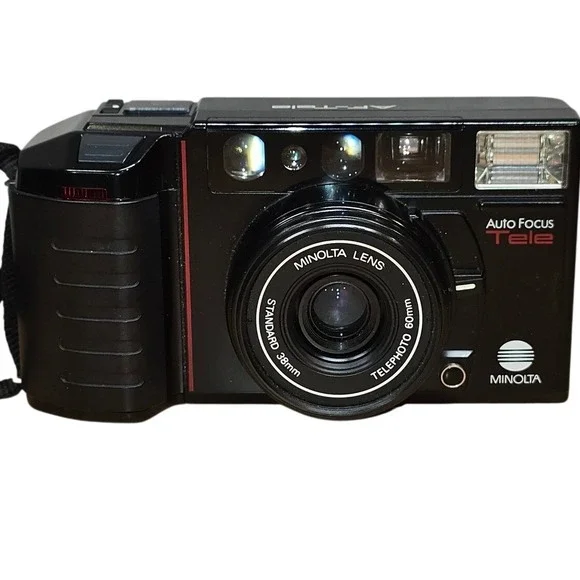 Vintage‎ Minolta AF-Tele Point & Shoot Film Camera 38-60mm Lens Auto Focus READ