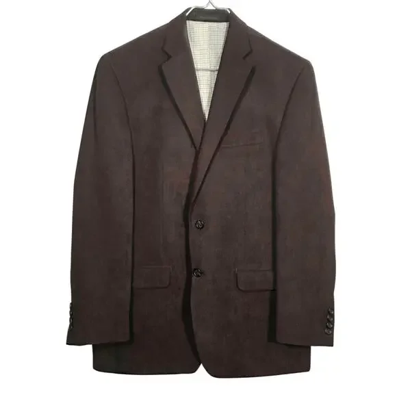 Lauren Ralph Lauren Brown Faux Suede Sport Coat Blazer 40R