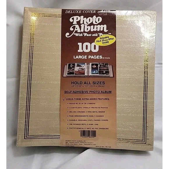 VINTAGE Pioneer Photo Album DELUXE Vinyl Cover‎ 100 Pages (50 Sheets) 8