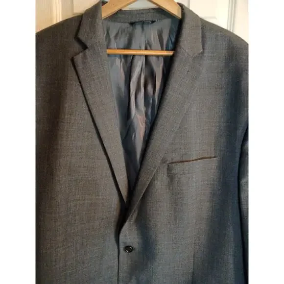 Ralph Lauren Blazer Gray 100% Wool Men's Sz XL Small Flaw See Photos
