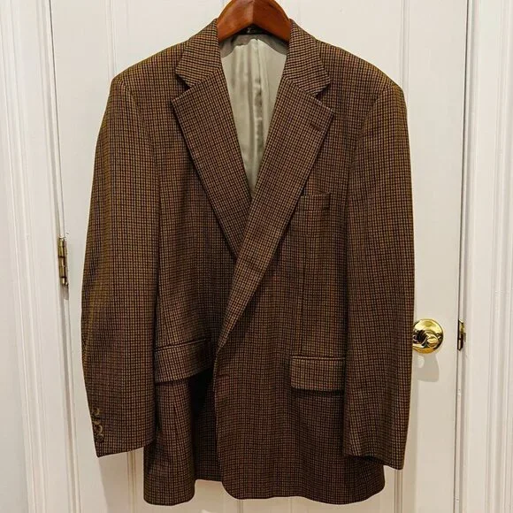 Paul Stuart Wool Sport Coat Blazer Jacket Size 46 Long