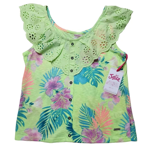 Justice Ruffle Tank Sz L(12-14) NWT