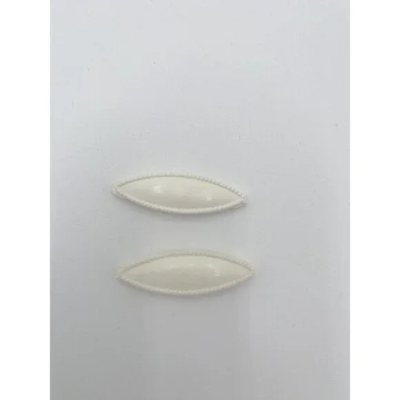 Vintage Goody Snap-Tight Girl Barrettes Set White Bar Pair