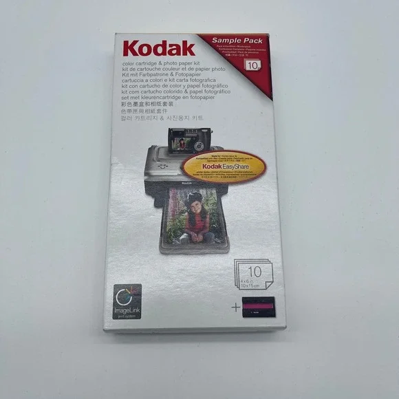 Kodak EasyShare Color Cartridge & 4x6 Photo Paper Sample Kit - 10 Sheets