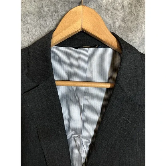 Brooks Brothers Blazer Men 45R Gray Explorer Madison Sport Coat Jacket Business