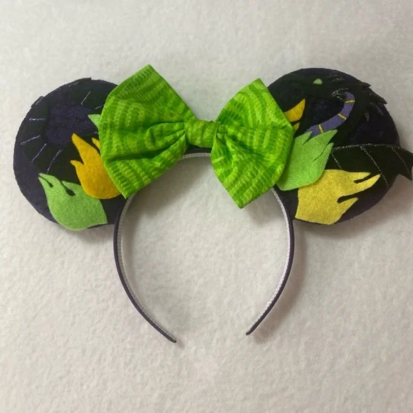 Handmade Maleficent Minnie Mickey Disney Ears Headband Villain Dragon Purple‎