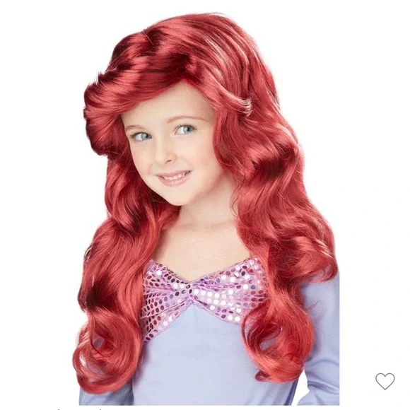 Little Mermaid Wig Costume red California girls  Disney Ariel princess store kid