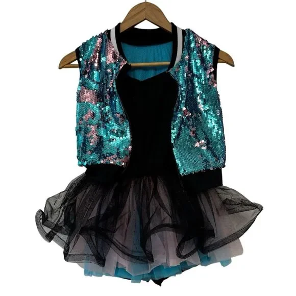 Weissman Sequin Ballerina Halloween Dance Costume Size MC (10/12)