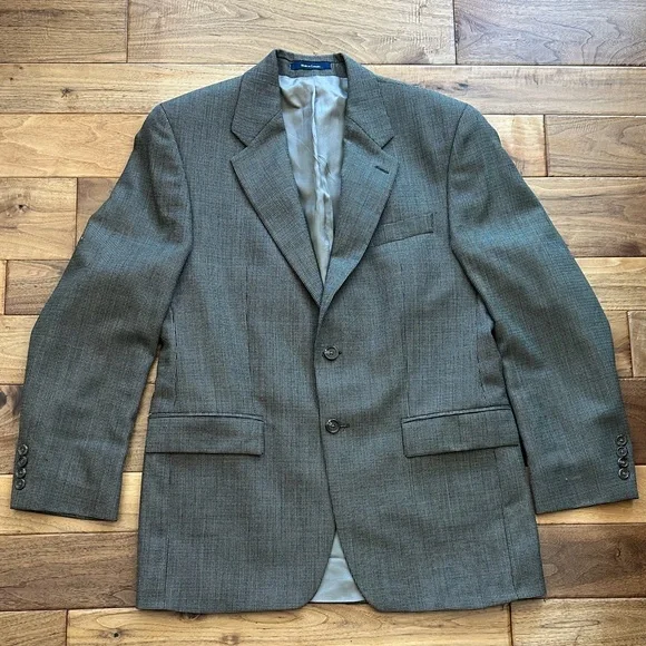 Vtg Lauren Ralph Lauren wool houndstooth blazer