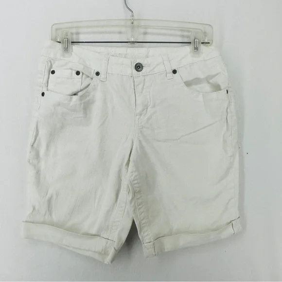 Justice Bermuda Jean Shorts Girls 18.5 White