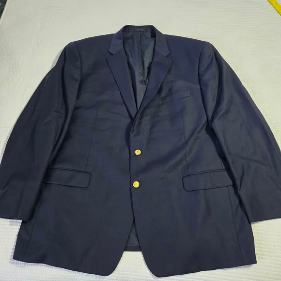 Men's LAUREN Ralph Lauren Navy Gold Button Blazer