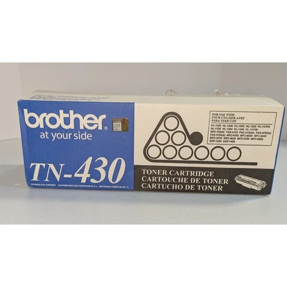 Brother TN-430 Genuine Black Toner Cartridge New Sealed Internal Bag Open Box