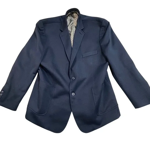 Vintage Scandia 90s Woods Navy Blue Blazer Men 2‎ Button Jacket Lined Pockets