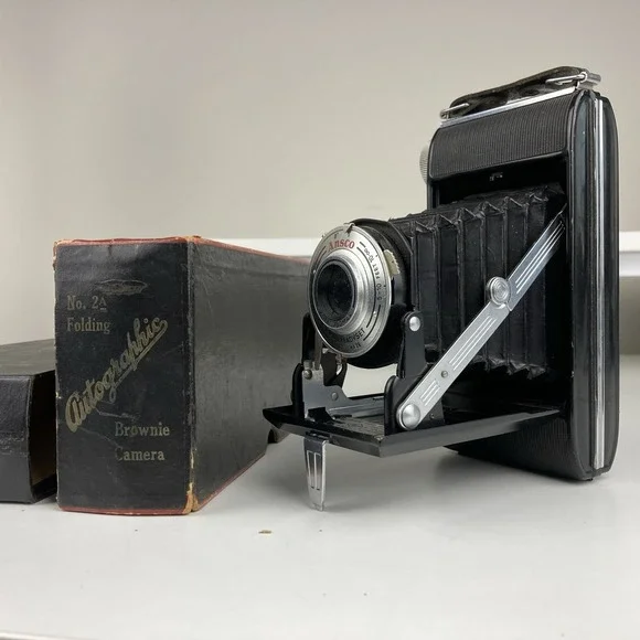 VINTAGE ANSCO VIKING‎ READYSET 120 ROLL FILM FOLDING BELLOWS CAMERA 1952-59