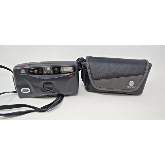 TESTED Minolta Freedom AF35R 35mm Film Camera Point Shoot Auto Focus Flash CASE