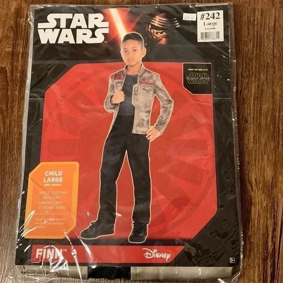 Youth Disney Star Wars Finn Halloween Costume Large 12-14 Years