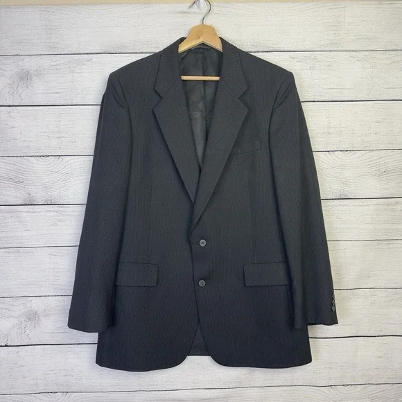 Christian Dior Monsieur Blazer Mens 42R Black‎ Suit Jacket Coat Wedding USA Made