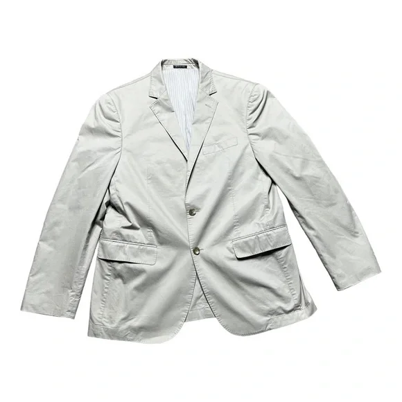 Flynt Bourne Blazer Half Canvas Tan Brown Mens Size 40R Cotton