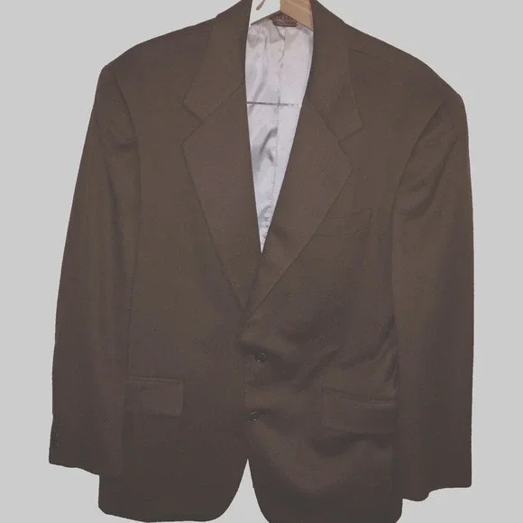 Nordstrom Blazer Mens Brown Sport Coat Jacket Suit Coat 100% Wool