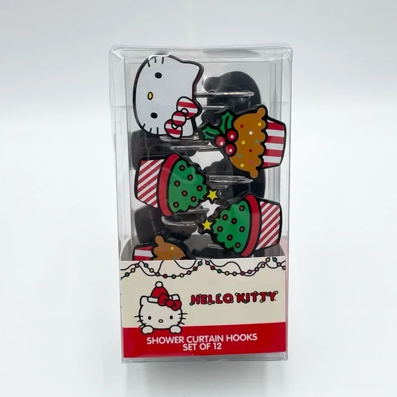 Hello Kitty Christmas Holiday Shower Curtain‎ Hooks