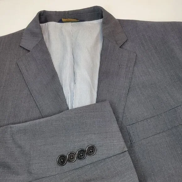 Brooks Brothers Blazer Men 46L Gray Wool Regent Fit Explorer Sport‎ Coat