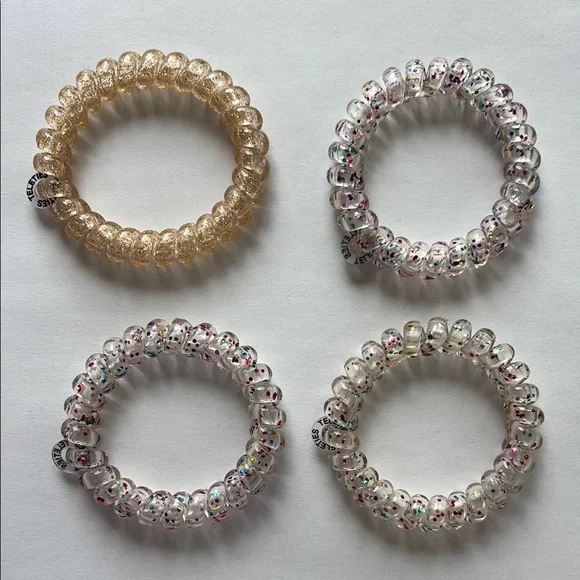 Stylish Gold and Silver Hair Ties Set
