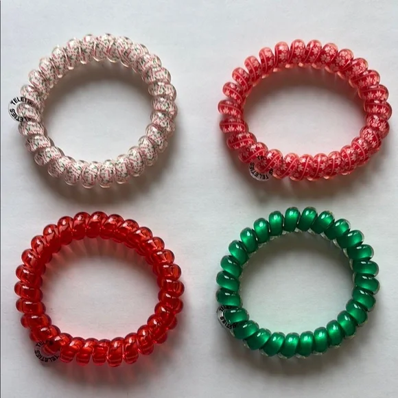 Teleties Candy Cane Spiral Hair Ties