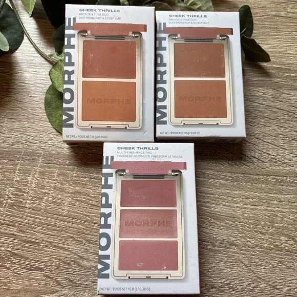 NEW LOT OF 3 Morphe Cheek Thrills Honeymoon Suite Amalfi Coast Tulum Trip