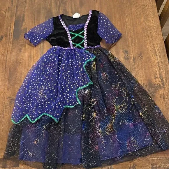Target Purple and Black Starry Kids Witch Costume Dress