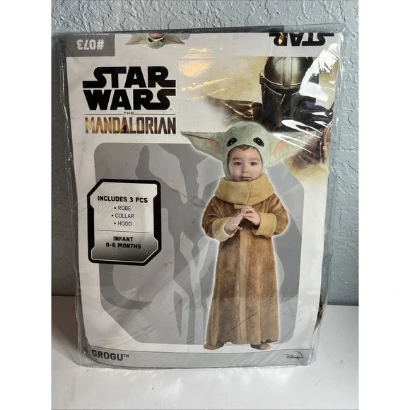 Star Wars Grogu The Mandalorian‎ Baby Boy Infant Costume Size 0-6 Months
