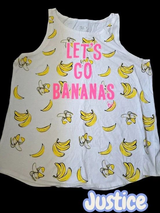 *1604 Justice Let's go Bananas tank top Girls 20