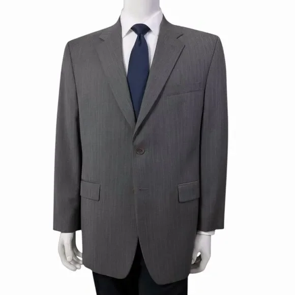Lauren Ralph Lauren Men’s Sport Coat / Blazer 44R Gray Pinstripe Wool Cashmere