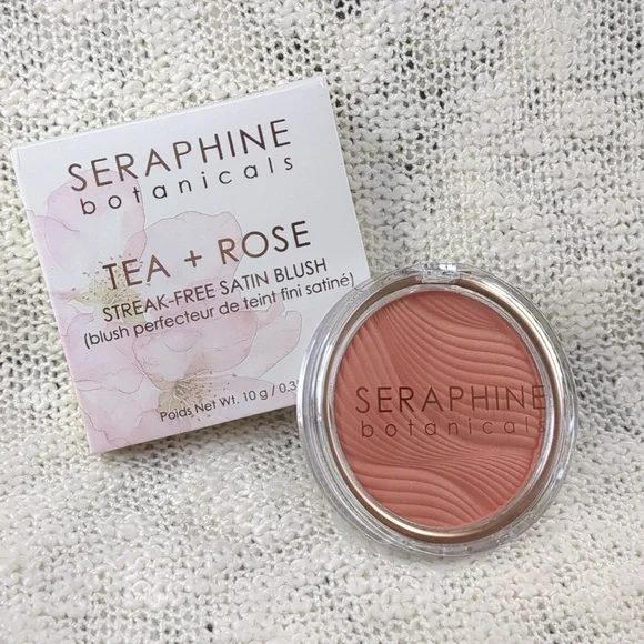 Seraphine Botanicals Tea + Rose Blush in Fresh Apricot, 10g/0.35oz