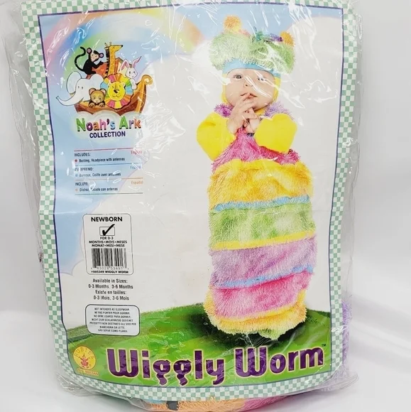 Wiggly Worm baby multicolor costume‎ size 0-3M