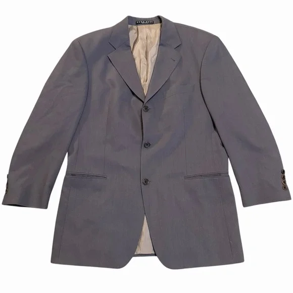 Hugo Boss Einstein Sigma US Sport Coat Blazer Men 40R‎ Gray 100% Virgin Wool USA
