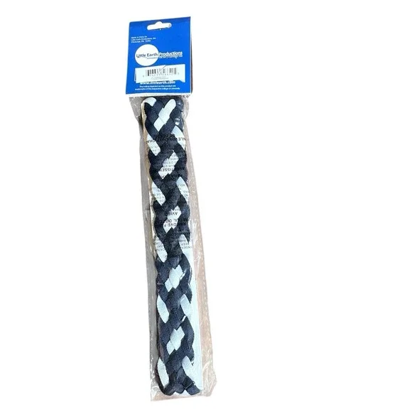 Little Earth North Carolina Tar Heels‎ Braided Headband Navy White UNC Logo NWT