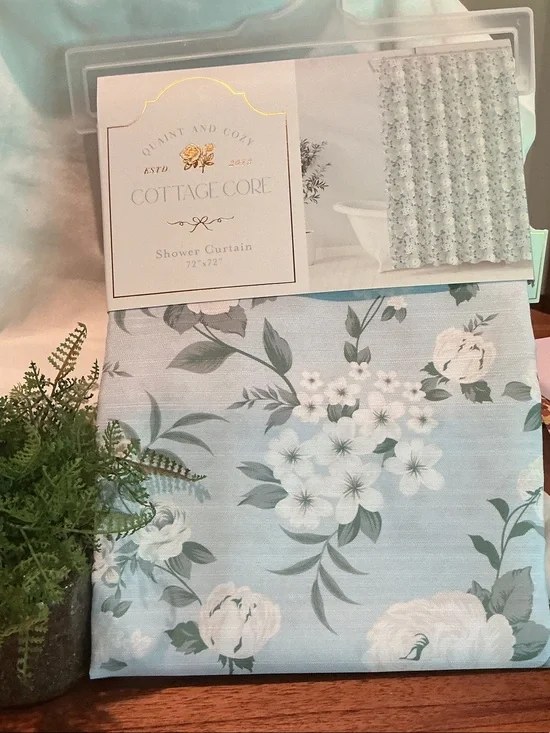 Cottage Core Floral Shower Curtain